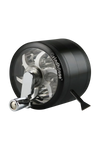 Pulsar 2.5" Aluminum 4-Piece Grinder with Mill Handle in Black - Side View