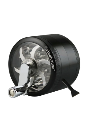 Pulsar 2.5" Aluminum 4-Piece Grinder with Mill Handle in Black - Side View