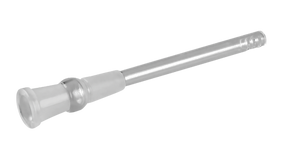 Pulsar 4" Diffused Downstem for Bongs, Male Joint 14mm, Borosilicate Glass, Angled Side View