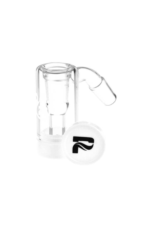 Pulsar 45 Degree Oil Reclaimer with Silicone Catch for bongs, side view on white background