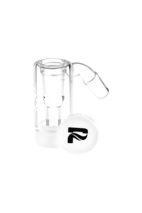 Pulsar 45 Degree Oil Reclaimer with Silicone Catch for bongs, side view on white background