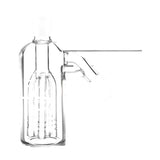 Pulsar 5-Arm Tree Perc Ash Catcher, 45 Degree Joint, Thick Borosilicate Glass, Side View