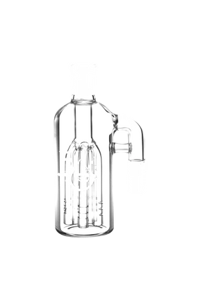 Pulsar Borosilicate Glass Ash Catcher with 5-Arm Tree Perc, 90 Degree Joint, Front View