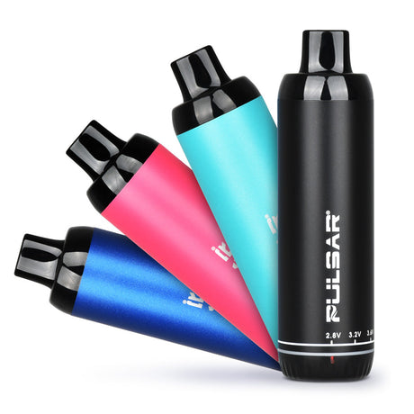 Pulsar 510 DL Twist Vape Pens in various colors with adjustable voltage, 650mAh