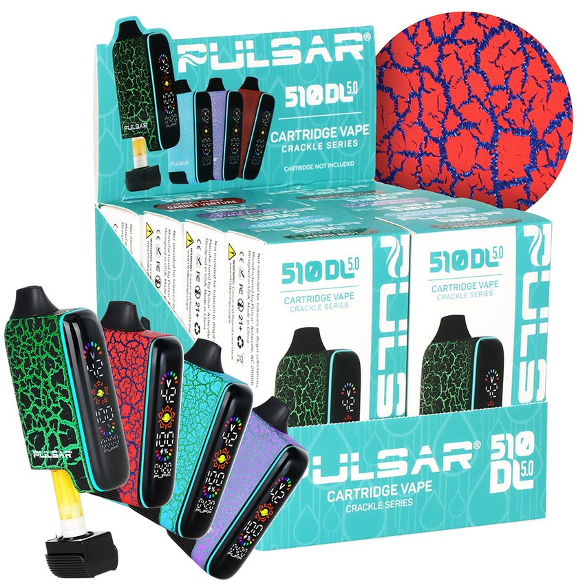 Pulsar 510 DL 5.0 Precision Voltage Control LCD Screen Vape Bar | Crackle Series | 1000mAh
