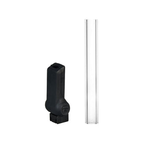 Pulsar 510 replacement mouthpiece and clear glass airpath for vaporizers, front view on white background