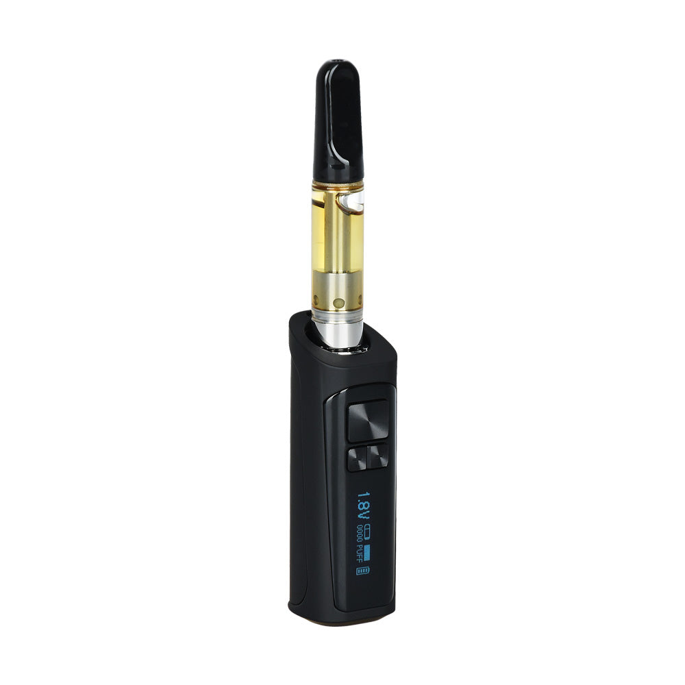 Pulsar 510 Payout 2.0 Vape Battery in Black, 400mAh with digital display, front view on white background