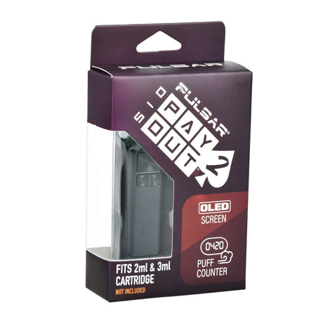Pulsar 510 Payout 2.0 Vape Battery in packaging, black, 400mAh with OLED screen