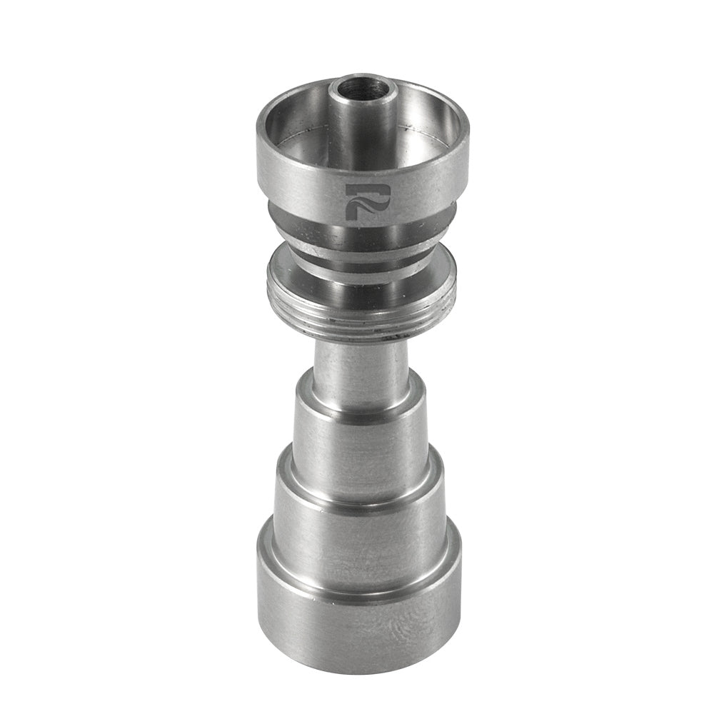 Pulsar 6-in-1 Universal Titanium Nail for Dab Rigs, versatile joint sizes, durable design, top view