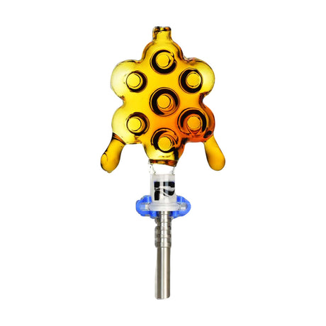 Pulsar 710 Honeycomb Glass Dab Straw with Titanium Tip for Concentrates - Front View