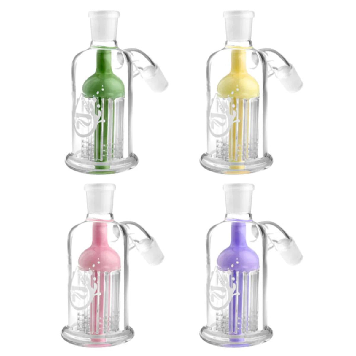 Pulsar 8-Arm Tree Percolator Ash Catcher in Assorted Colors with 45° Joint Angle