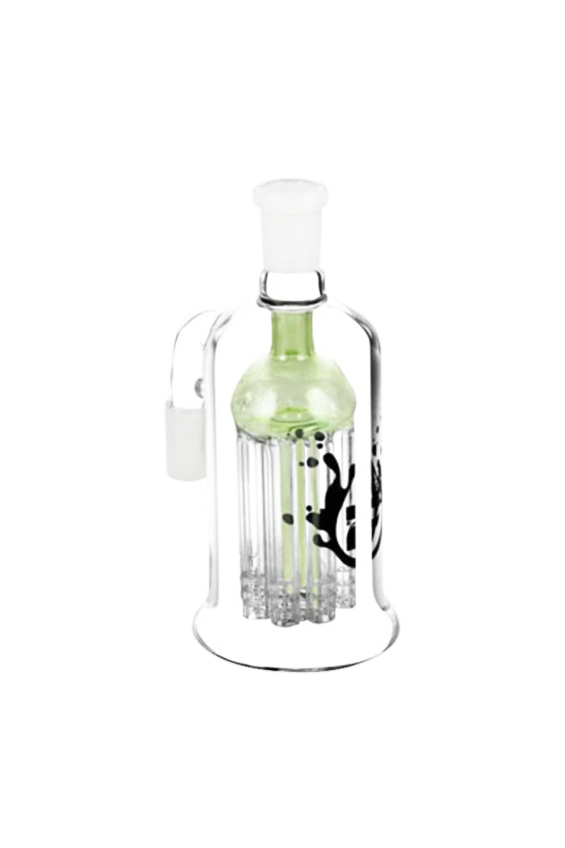 Pulsar 8 Arm Ash Catcher with 90 Degree Joint, 5.5" Borosilicate Glass, Front View