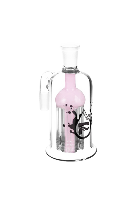Pulsar 8 Arm Tree Percolator Ash Catcher in Borosilicate Glass, 90 Degree Joint, Front View
