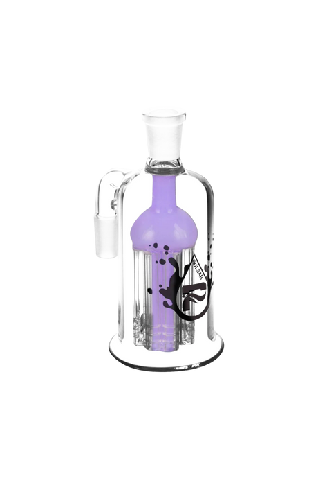 Pulsar 8 Arm Ash Catcher with tree percolator, 90-degree joint, and purple accents