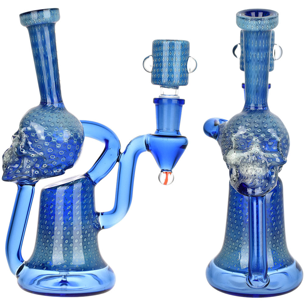 Pulsar AI Life Form Bubble Matrix Recycler Water Pipe, 7.25", Dual Angle View