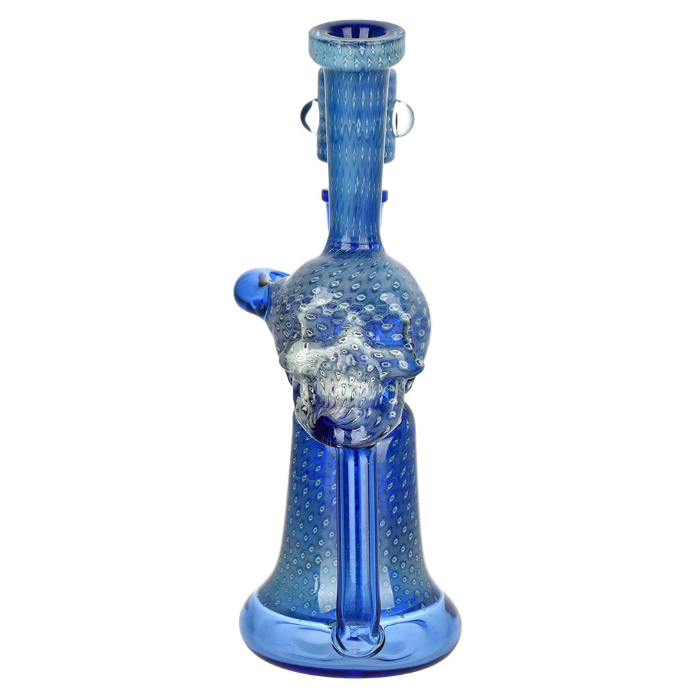 Pulsar AI Life Form Bubble Matrix Recycler Water Pipe, 7.25" tall, with Borosilicate Glass, front view