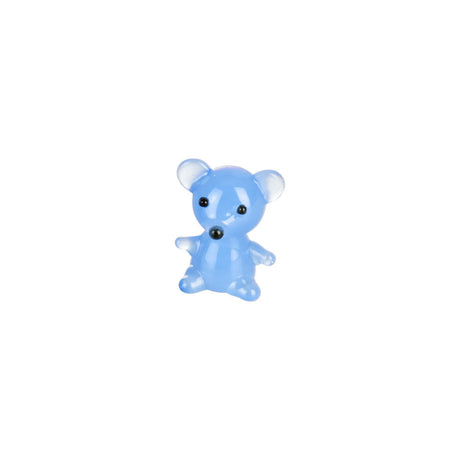Pulsar Blue Glass Animal Banger Bead, Fun Novelty Dab Rig Accessory, Front View