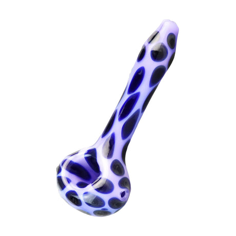 Pulsar Animal Spots Spoon Pipe in Assorted Colors, Borosilicate Glass, Side View