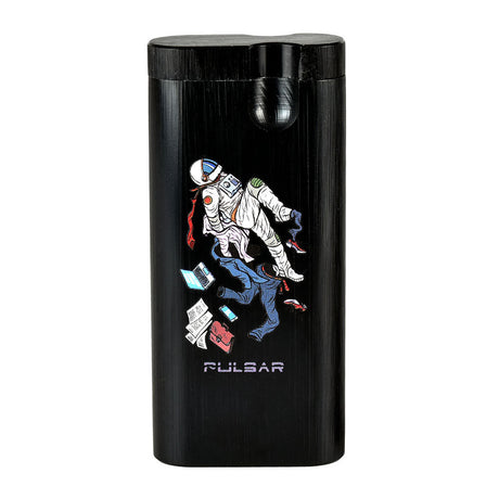 Pulsar Anodized Aluminum Dugout with Astronaut Design - 4" Hand Pipe for Dry Herbs
