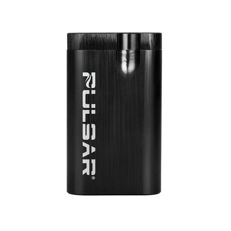 Pulsar Anodized Aluminum Dugout in Black V2, front view on a white background