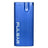 Pulsar Anodized Aluminum Dugout in Blue, Front View with Sliding Lid