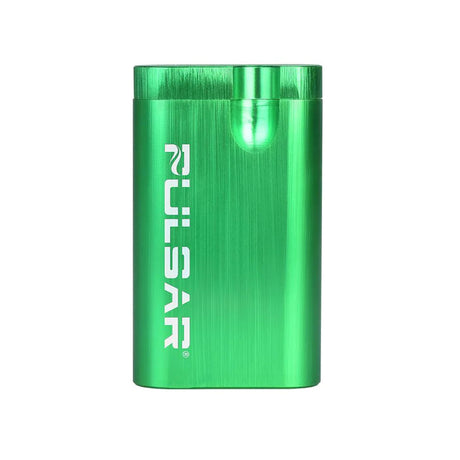 Pulsar Anodized Aluminum Dugout in Green V2, front view on a white background