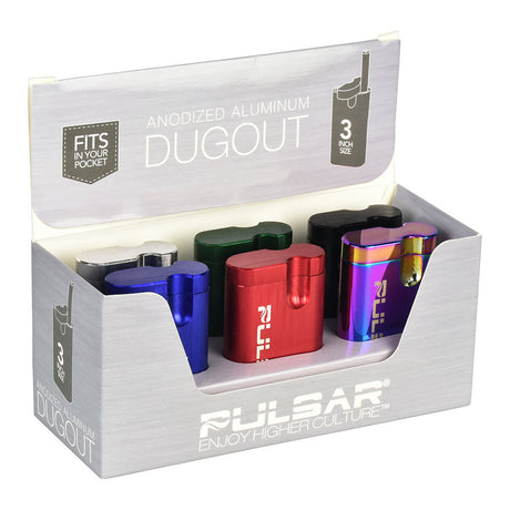 Pulsar Anodized Aluminum Dugouts Display with Various Colors, Easy Pocket Fit