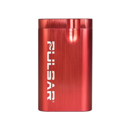 Pulsar Anodized Aluminum Dugout in Red V2, front view on a seamless white background