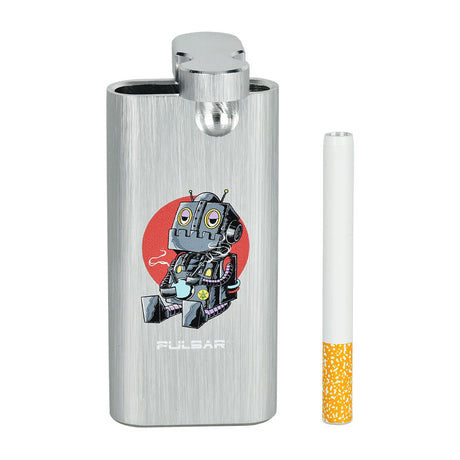 Pulsar Series 2 Anodized Aluminum Dugout with DopeBot Artwork - Front View with Bat