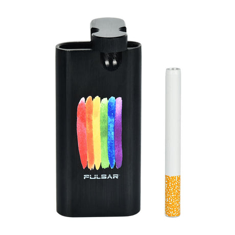 Pulsar Anodized Aluminum Dugout Series 2 with Pride Paint design and white ceramic one-hitter