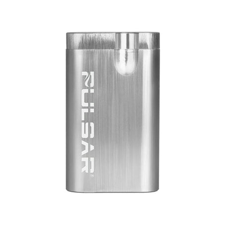 Pulsar Anodized Aluminum Dugout in Silver V2, front view on seamless white background