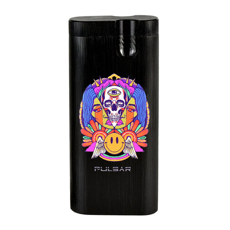 Pulsar Anodized Aluminum Dugout with Trippin' Design, Compact and Portable, Front View