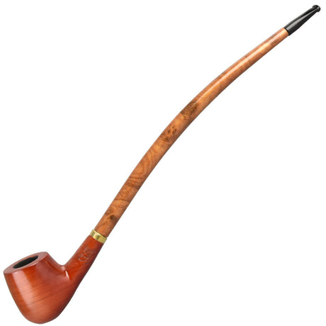 Pulsar Rosewood Sherlock Pipe "Apple Churchwarden" style for dry herbs, 11.5" long side view