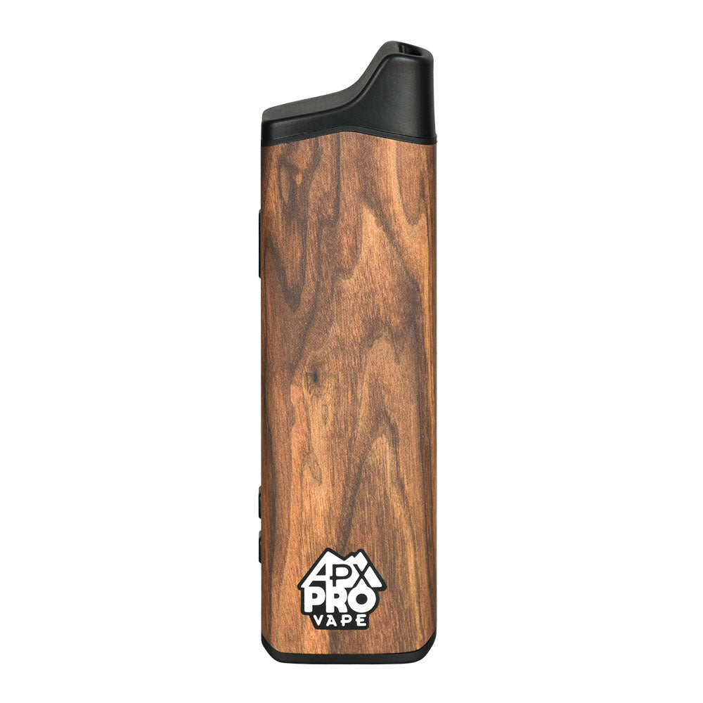 Pulsar APX Pro Dry Herb Vaporizer in Black with Wood Grain Finish - Front View