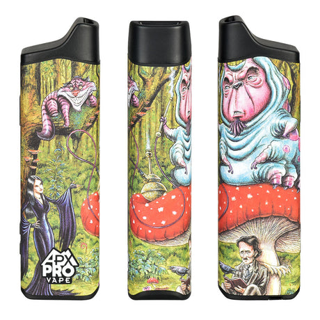 Pulsar APX Pro Vape Dry Herb Vaporizer with Malice In Wonderland artwork, 2100mAh, front view