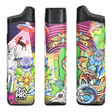 Pulsar APX Pro Vape Dry Herb Vaporizers with Psychedelic Desert Designs, Front View
