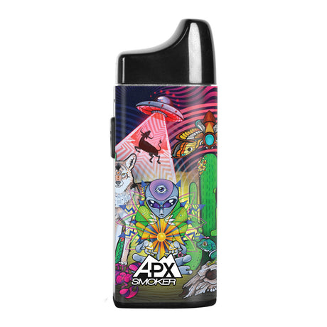 Pulsar APX Smoker V3 Electric Pipe in Psychedelic Desert design, compact 3.25" for dry herbs
