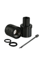 Pulsar APX VOLT Blackout Atomizer Tank in black metal and quartz, front view on white background