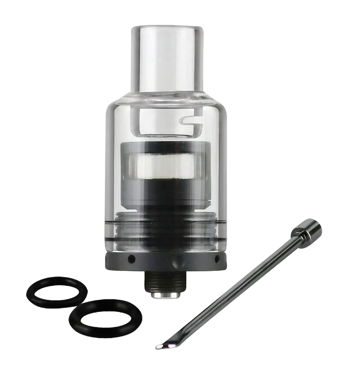 Pulsar APX VOLT Quartz Coil Atomizer Tank, durable design, front view on seamless white background