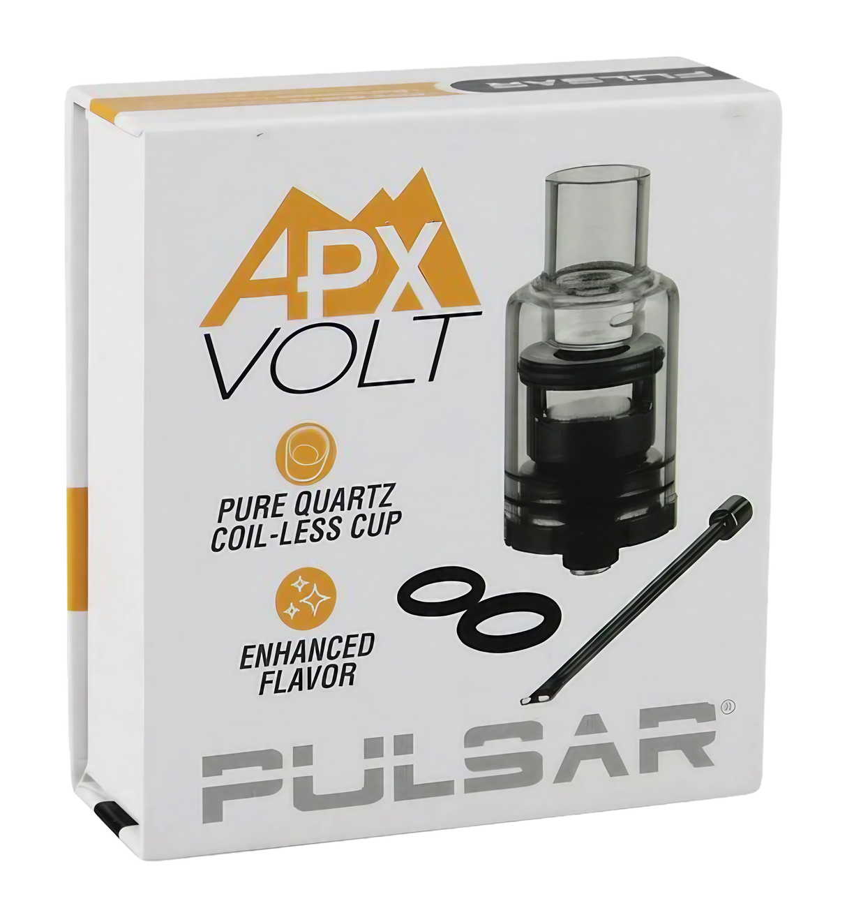 Pulsar APX VOLT Quartz Coil Atomizer Tank with packaging for enhanced flavor vaping