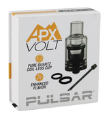 Pulsar APX VOLT Quartz Coil Atomizer Tank with packaging for enhanced flavor vaping