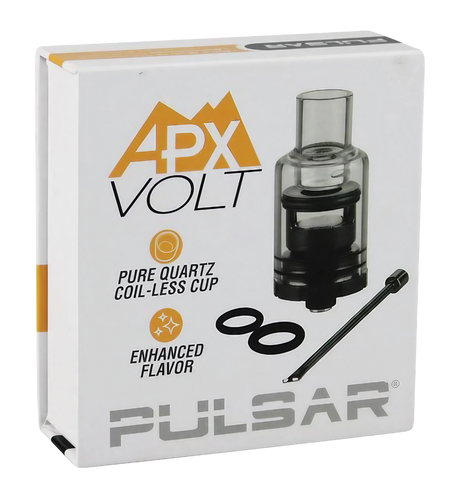 Pulsar APX VOLT Quartz Coil Atomizer Tank with packaging for enhanced flavor vaping