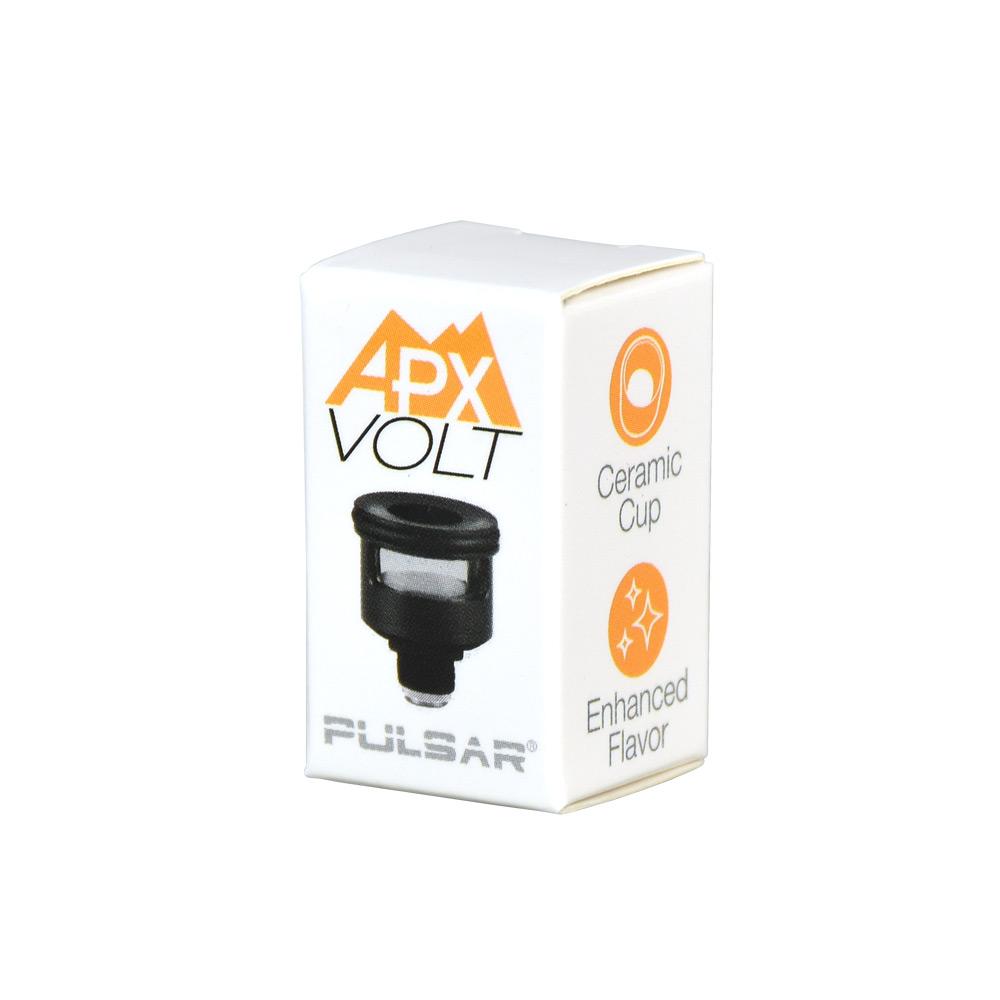 Pulsar APX VOLT V3 Atomizer with Ceramic Cup for Enhanced Flavor, Front View on White Background