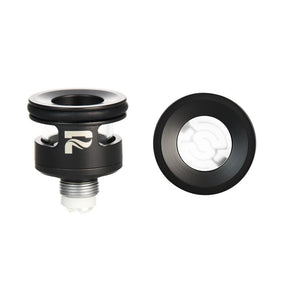 Pulsar APX VOLT V3 Atomizer in Black, Quartz Material, for Concentrates, Front and Top View