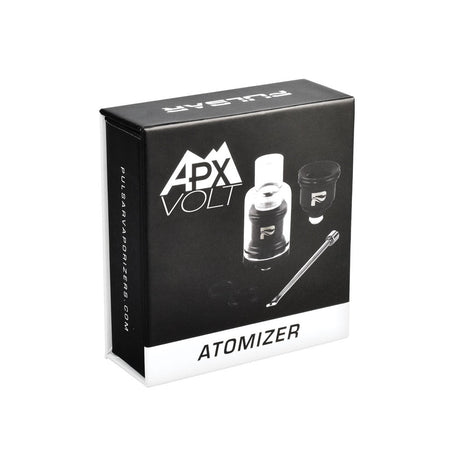 Pulsar APX VOLT Atomizer Tank packaging with clear glass and quartz parts displayed