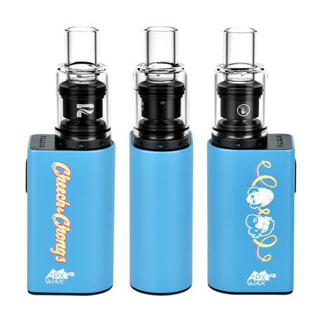 Pulsar APX Wax V3 Vaporizers in Black, front and side views, for concentrates with quartz chamber