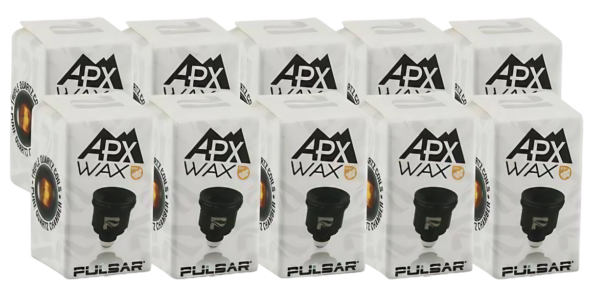 Pulsar APX Wax V3 Replacement Barb Coil 5-pack on white background, quartz material for vaporizers