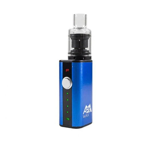 Pulsar APX Wax Vaporizer in Blue with Quartz Chamber - Front View on White Background