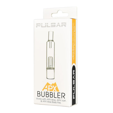 Pulsar APX Wax/Volt Water Bubbler Attachment in packaging, portable borosilicate glass, 4" size