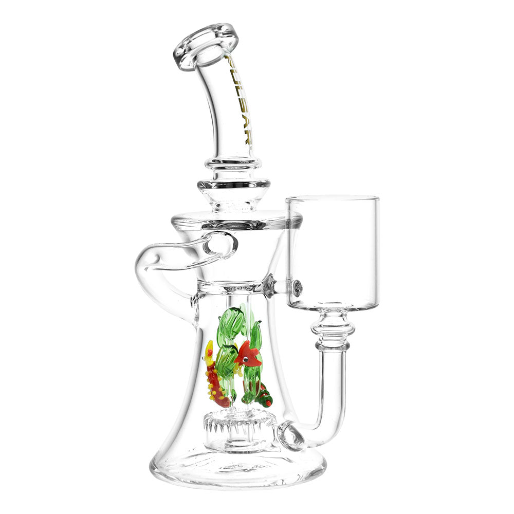 Pulsar Aquatic Soiree Recycler Water Pipe, 8.5" with Disc Percolator, for Concentrates, Front View